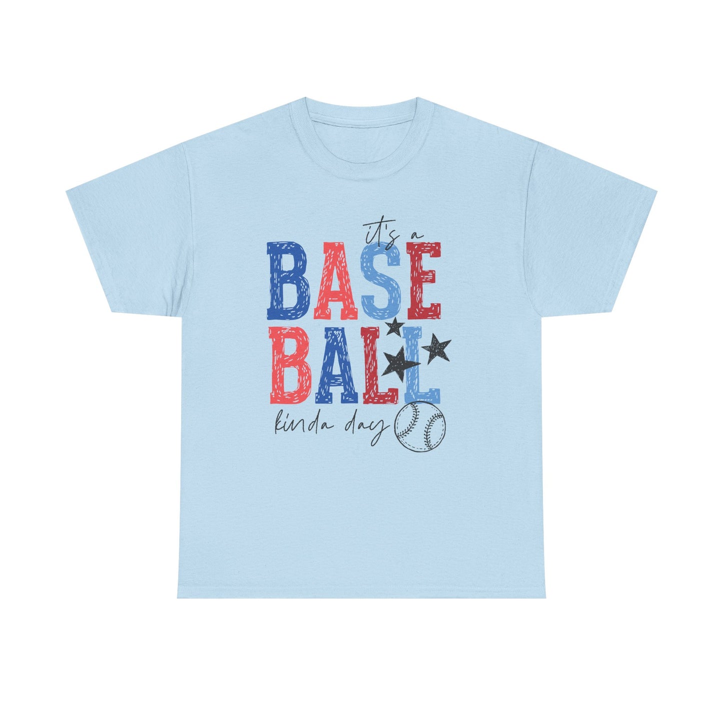 "Baseball Kinda Day" Patriotic Player Tee (Custom Name & Number On Back)