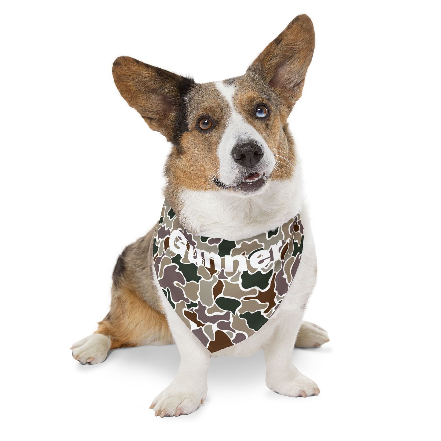 Duck Camo Pet Bandana Collar | Custom Name