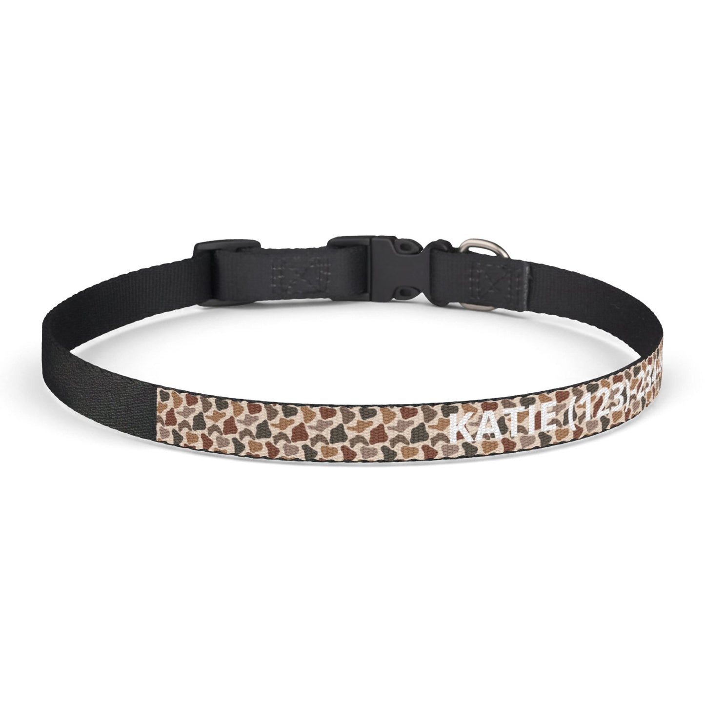 Duck Camo Dog Collar | Custom Name & Phone Number | Durable Snap Collar for Outdoor Dogs