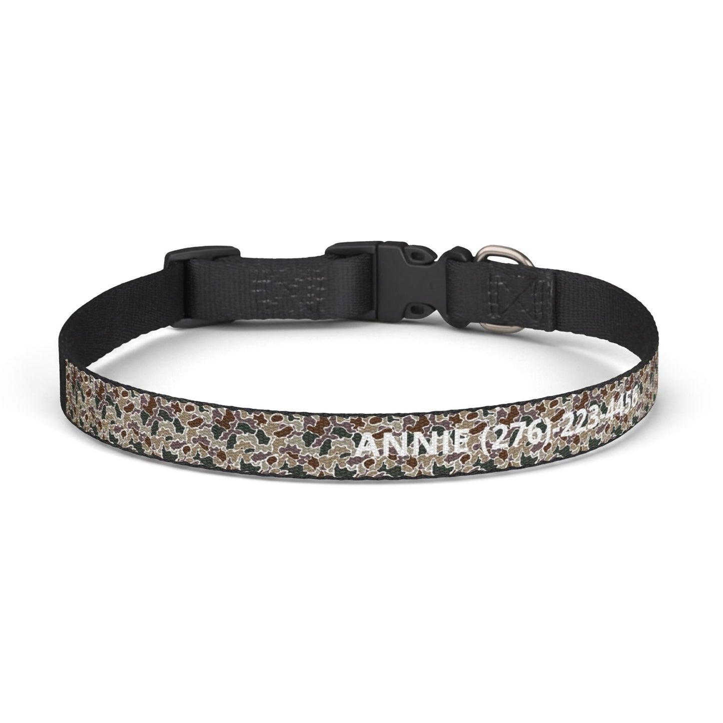 Duck Camo Dog Collar | Custom Name & Phone Number | Durable Snap Collar for Outdoor Dogs