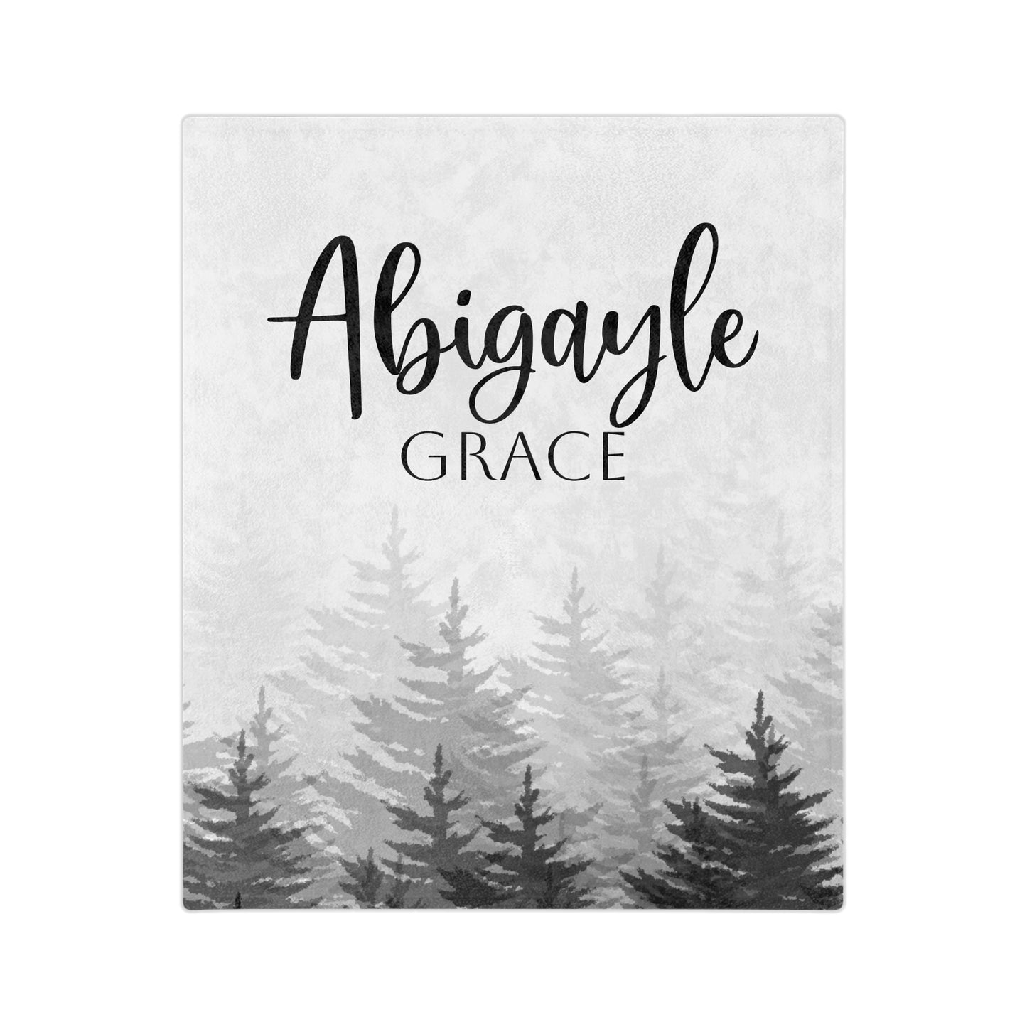 Personalized Forest Name Blanket