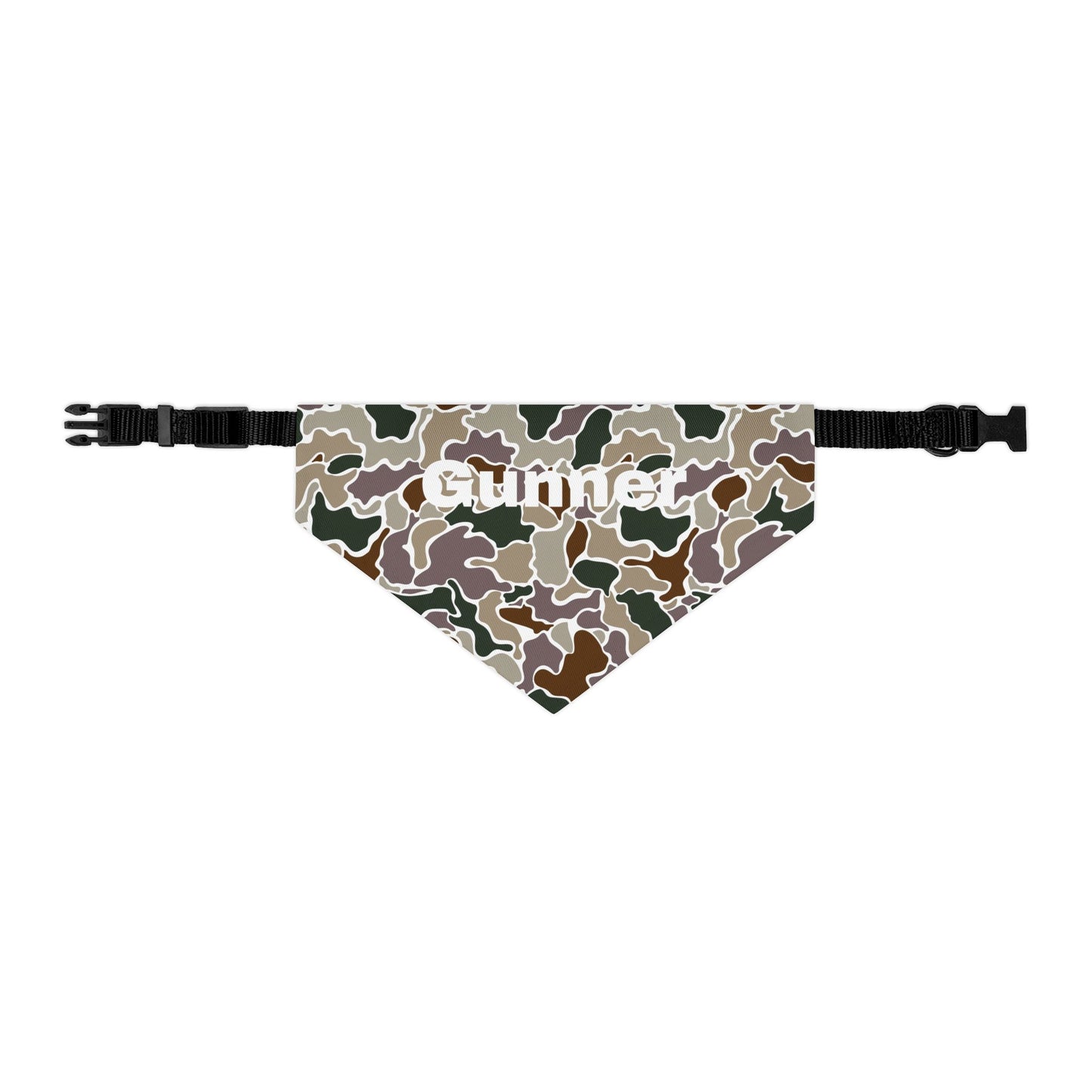 Duck Camo Pet Bandana Collar | Custom Name