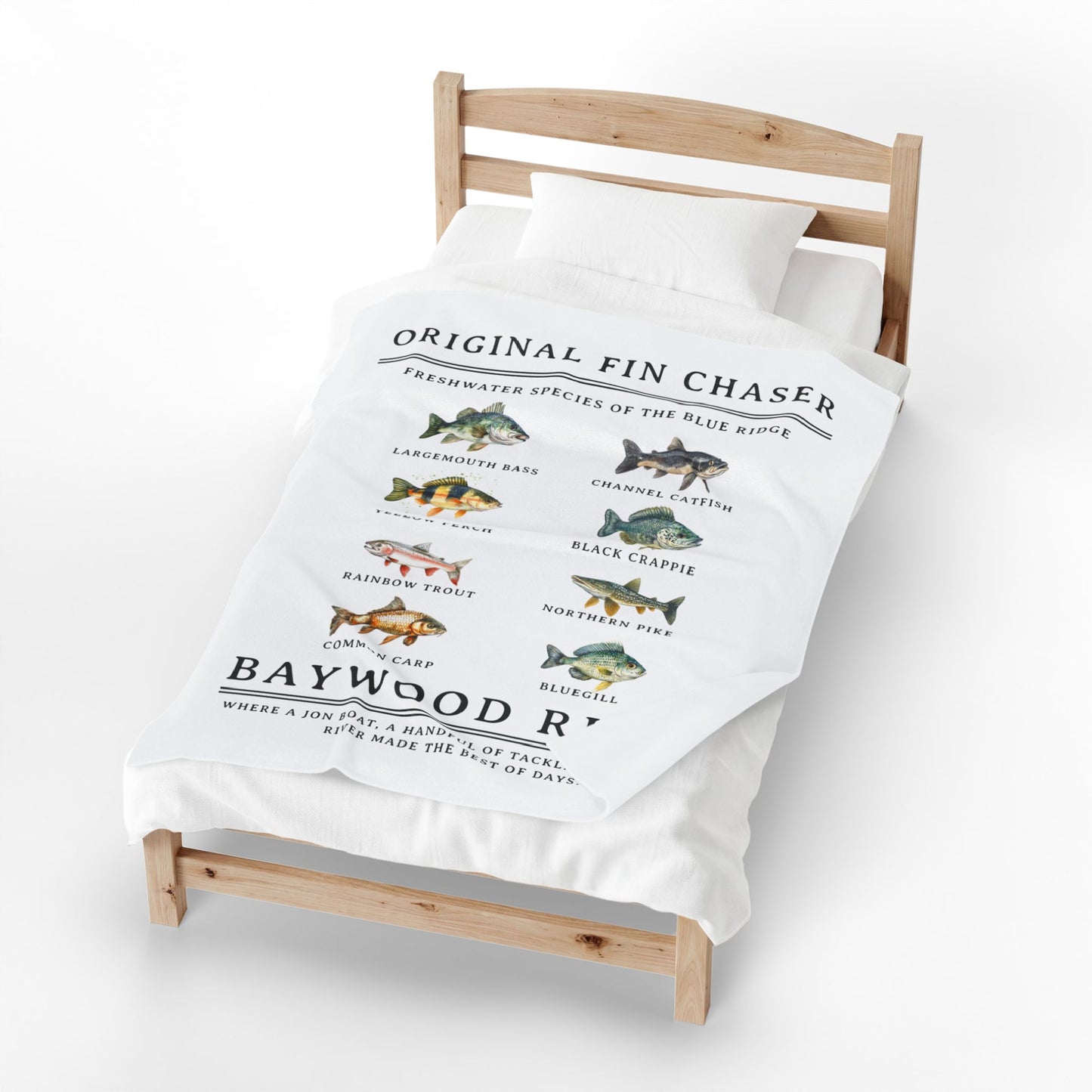 'Original Fin Chaser' Baywood River Fish Species Throw