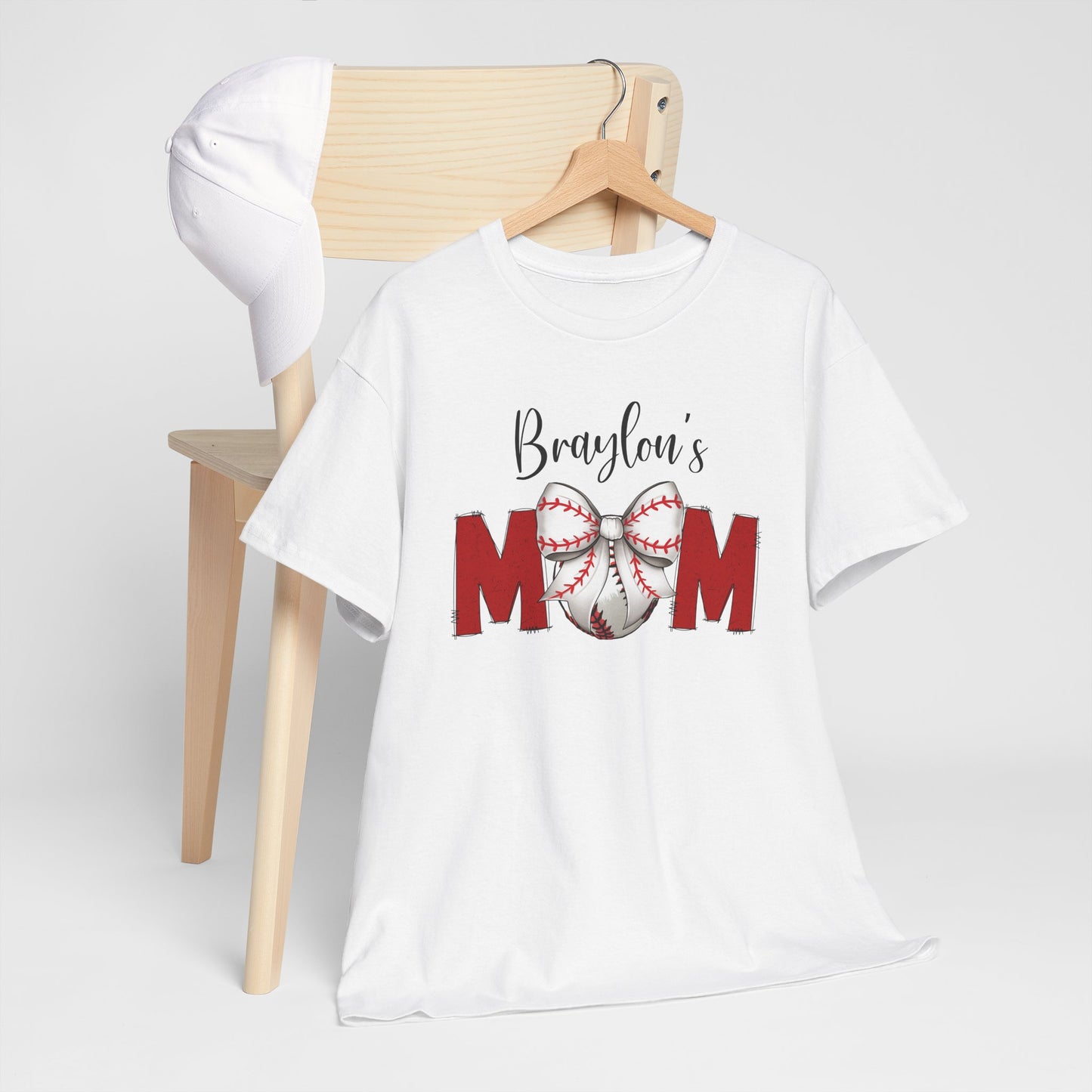 Baseball Mom T-Shirt | Personalized With Your Childs Name