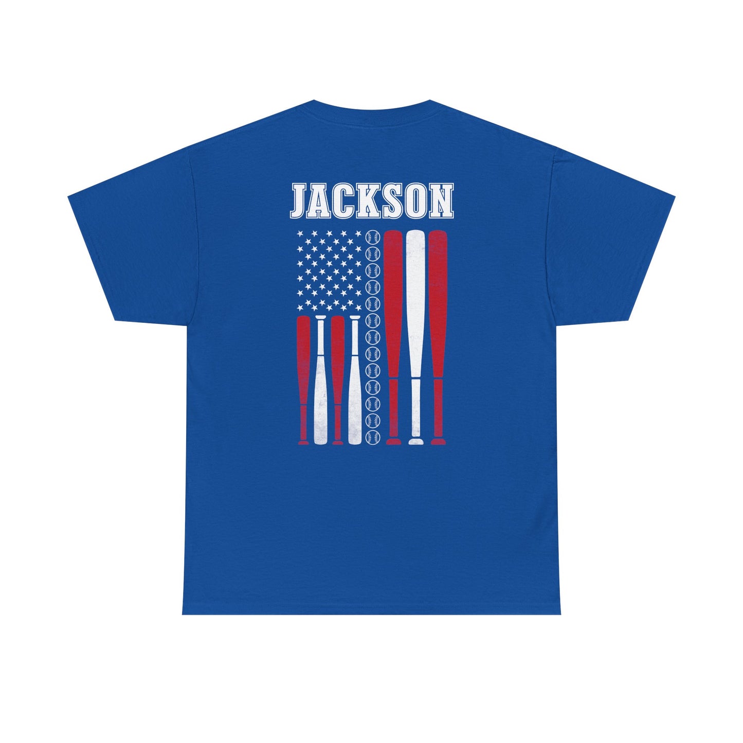 Baseball Team Flag T-Shirt | Personalized Name On Back