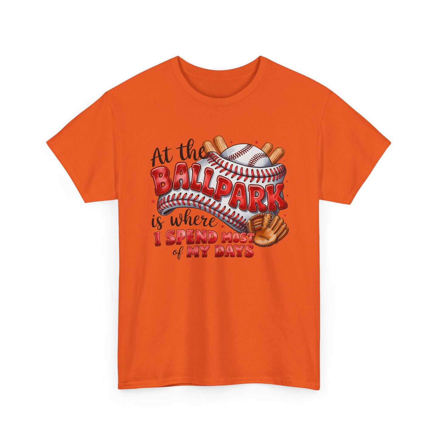 “At the Ballpark is Where I Spend Most of My Days” | Personalized Name & Back Number