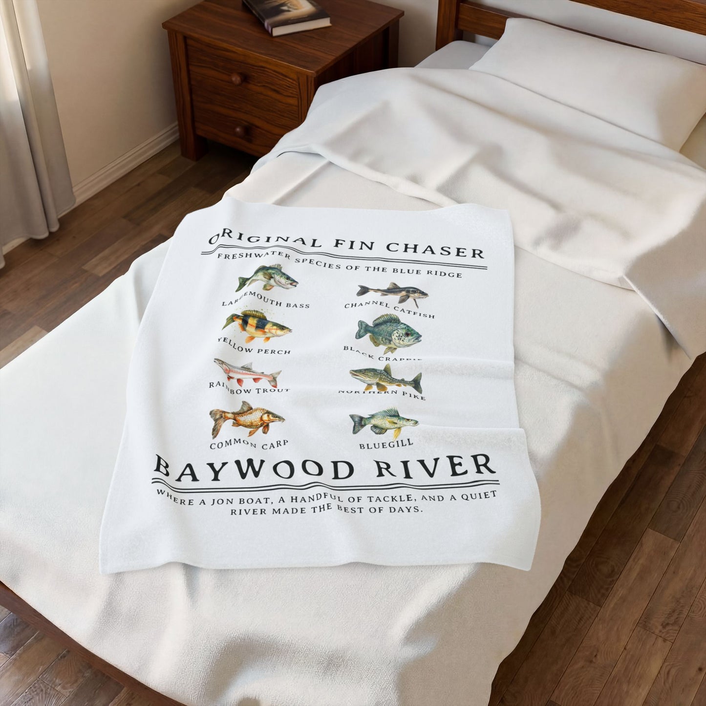 'Original Fin Chaser' Baywood River Fish Species Throw