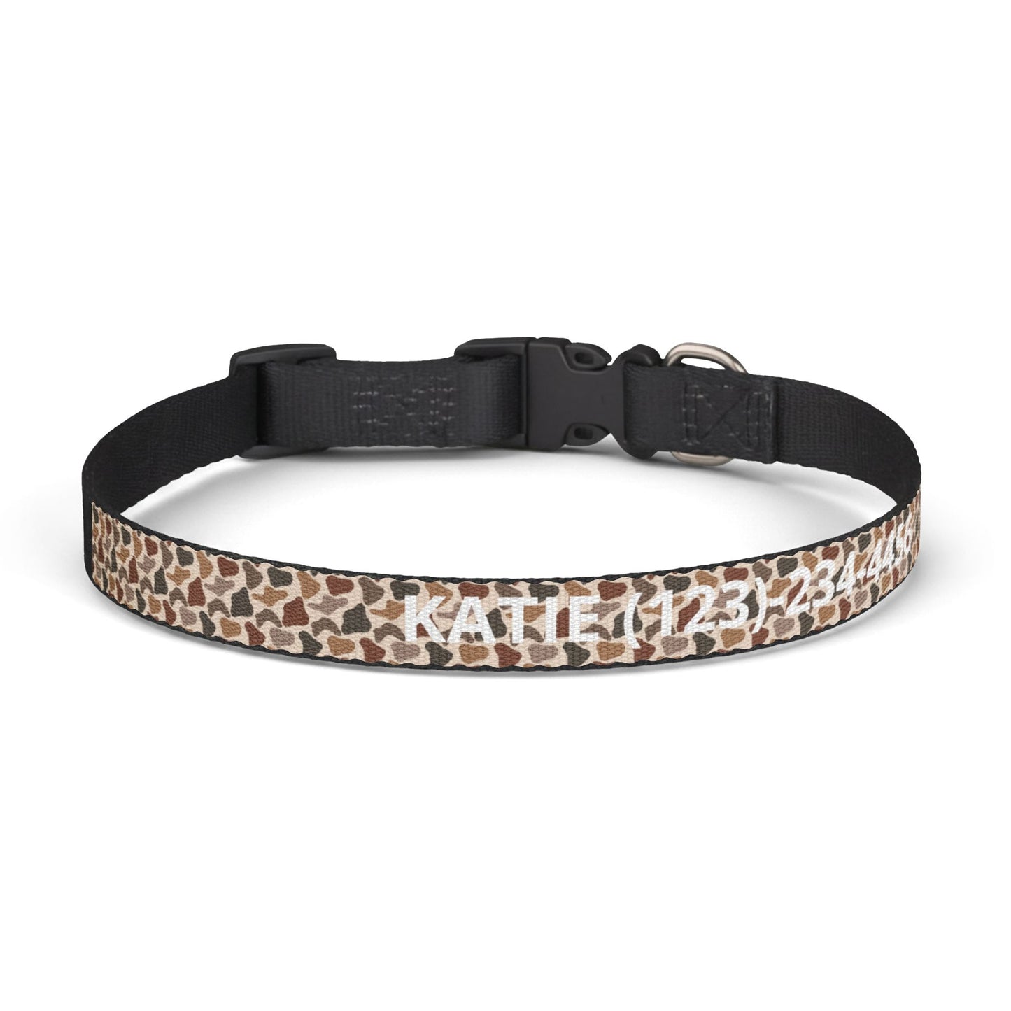 Duck Camo Dog Collar | Custom Name & Phone Number | Durable Snap Collar for Outdoor Dogs