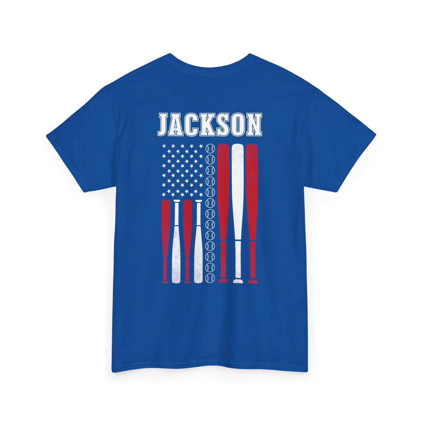 Baseball Team Flag T-Shirt | Personalized Name On Back