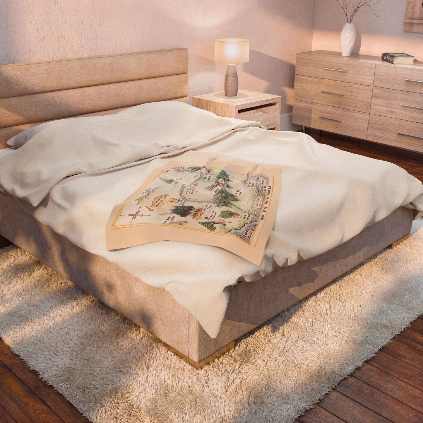 100 Acre Wood Classic Pooh — Illustrated Adventure Map Throw