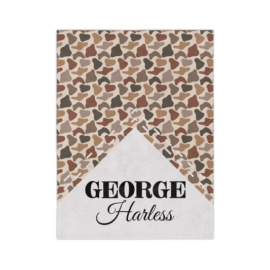 Personalized Duck Camo Microfiber Blanket