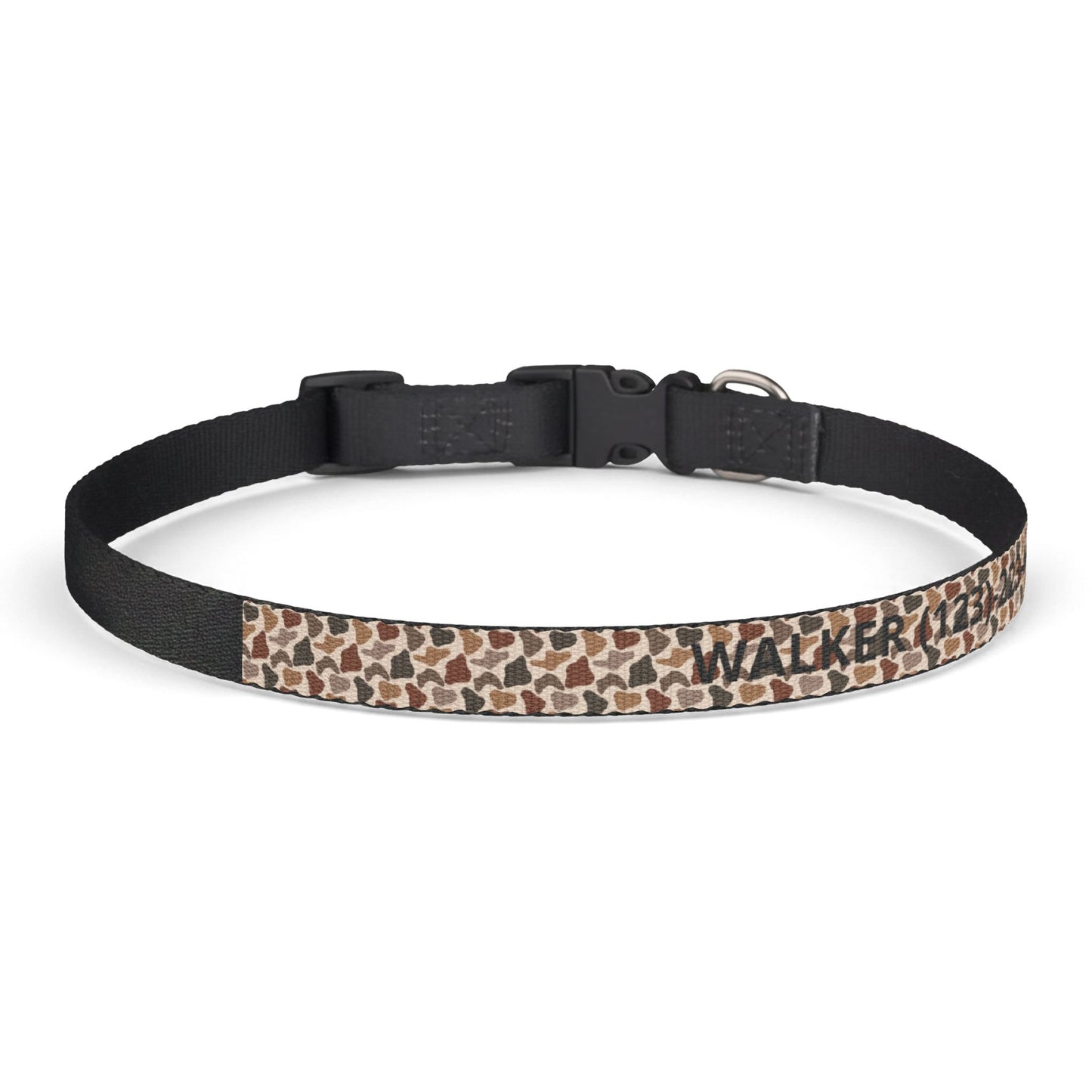 Duck Camo Dog Collar | Custom Name & Phone Number | Durable Snap Collar for Outdoor Dogs
