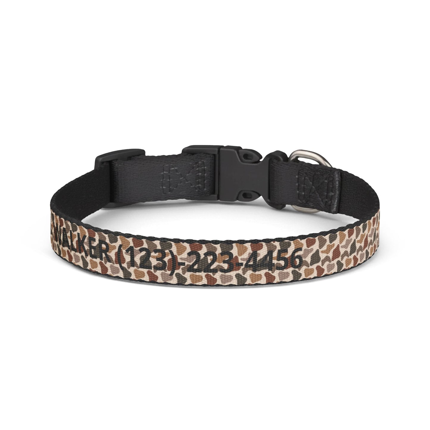 Duck Camo Dog Collar | Custom Name & Phone Number | Durable Snap Collar for Outdoor Dogs