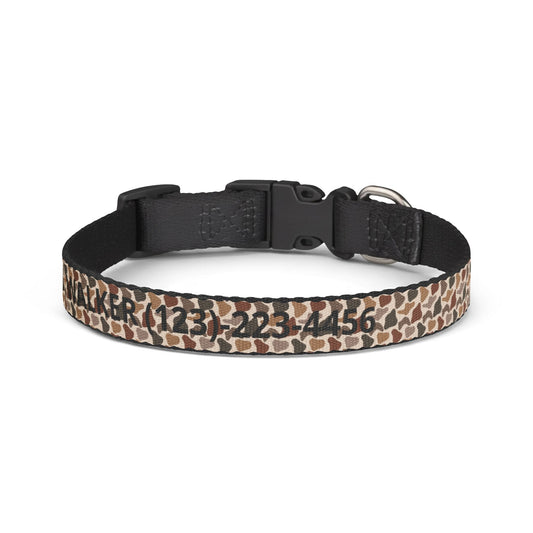 Duck Camo Dog Collar | Custom Name & Phone Number | Durable Snap Collar for Outdoor Dogs