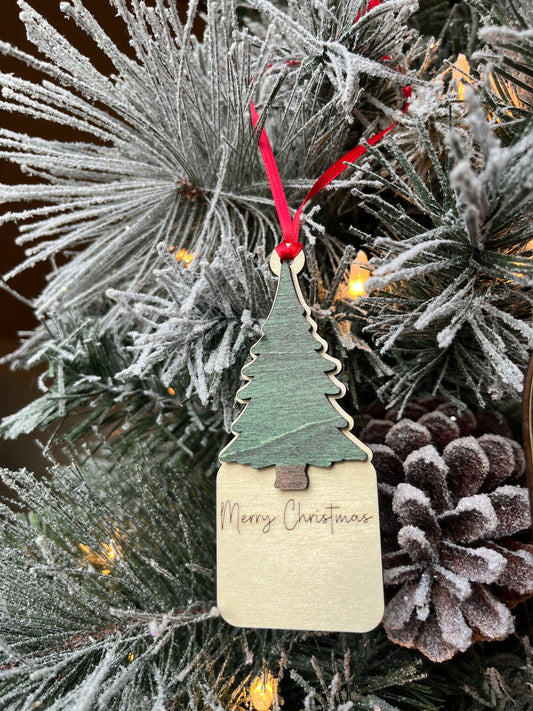 Christmas Tree Ornament with Custom Text
