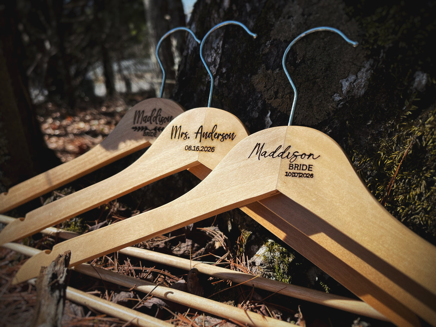 Custom Wedding Dress & Suit Hangers – Bride, Groom & Bridal Party