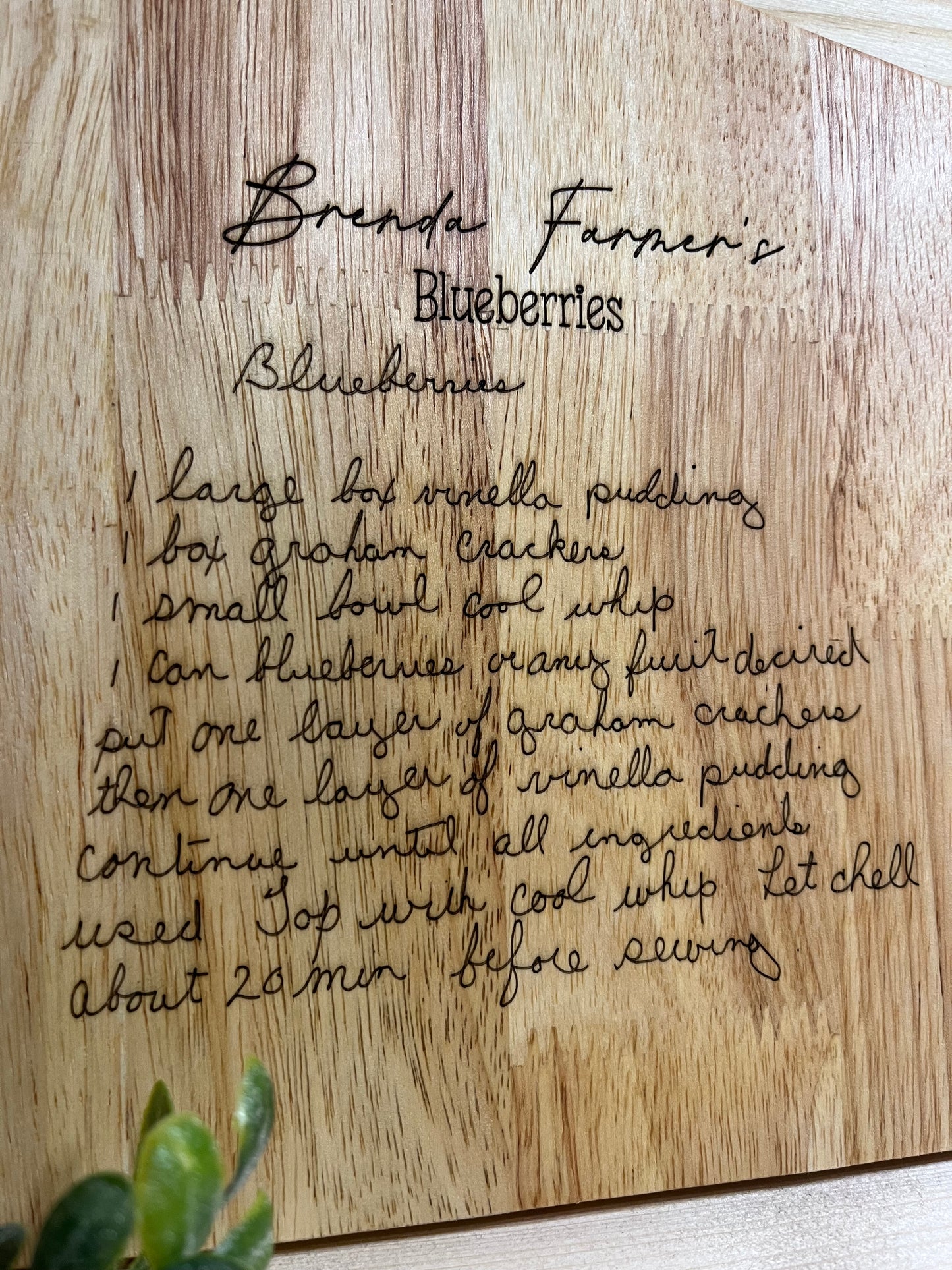 Engraved Handwritten Recipe Cutting Board Sale