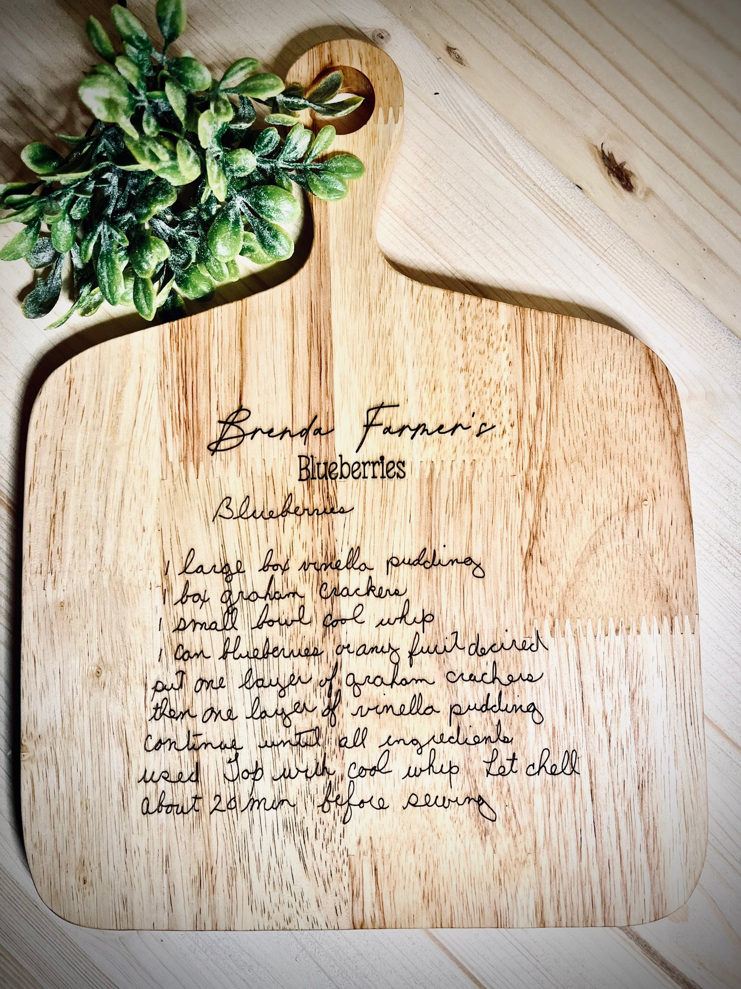 Engraved Handwritten Recipe Cutting Board Sale