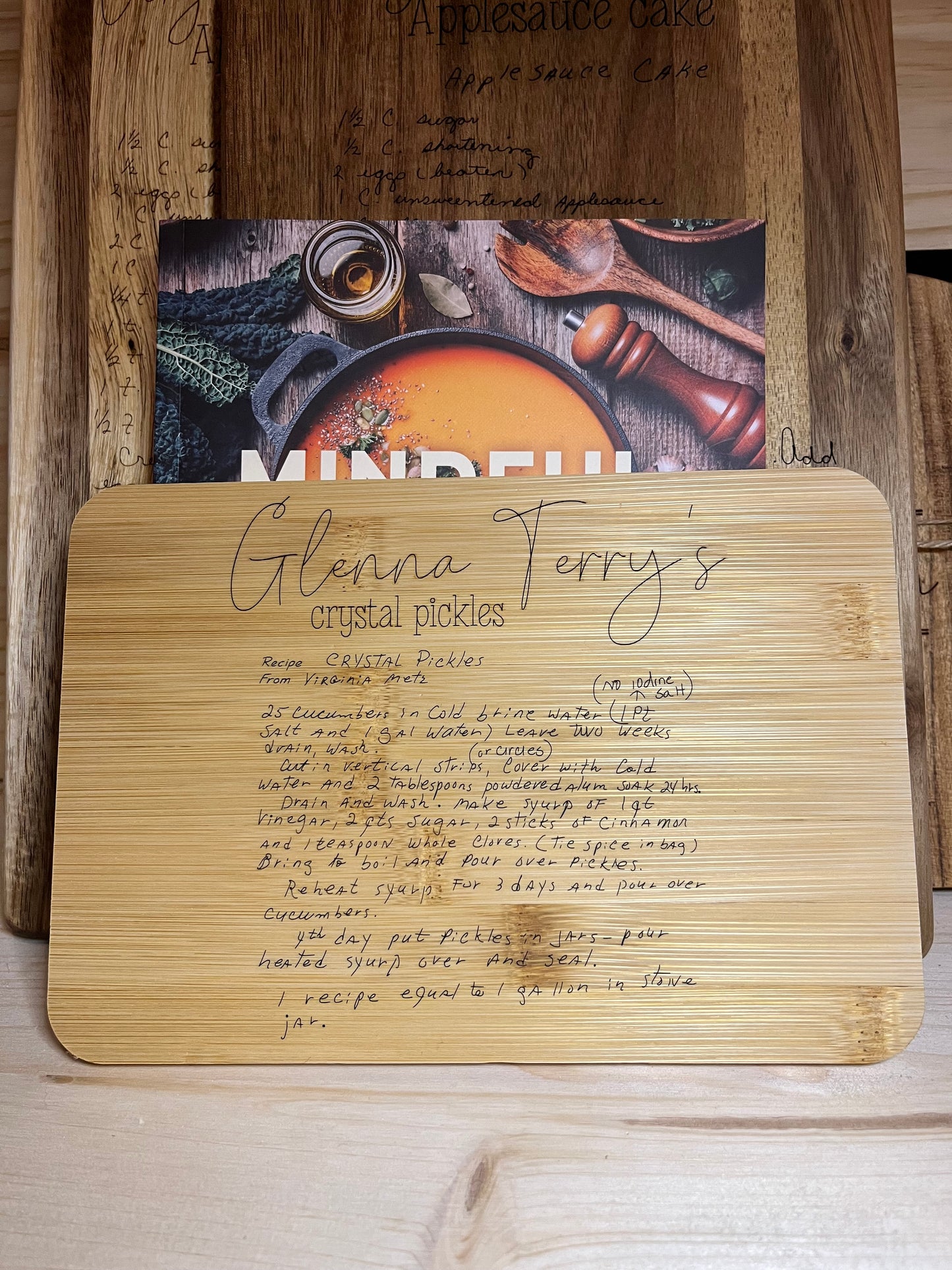 Engraved Handwritten Recipe Cutting Board Sale