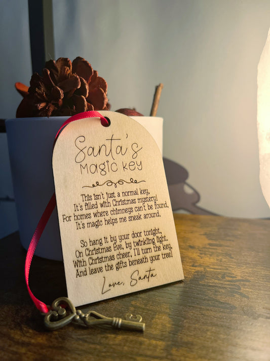 Santa’s Magic Key With Wooden Tag