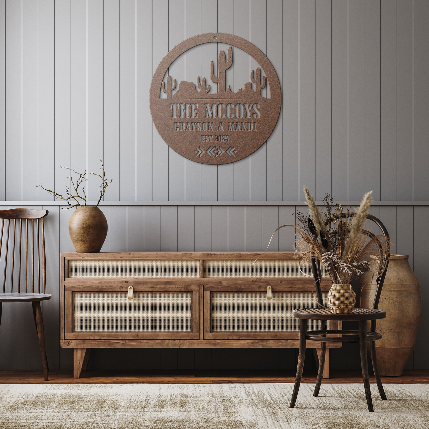 Personalized_Desert_Cactus_Family_Metal__Copper_Rustic_Hallway_Mockup.png